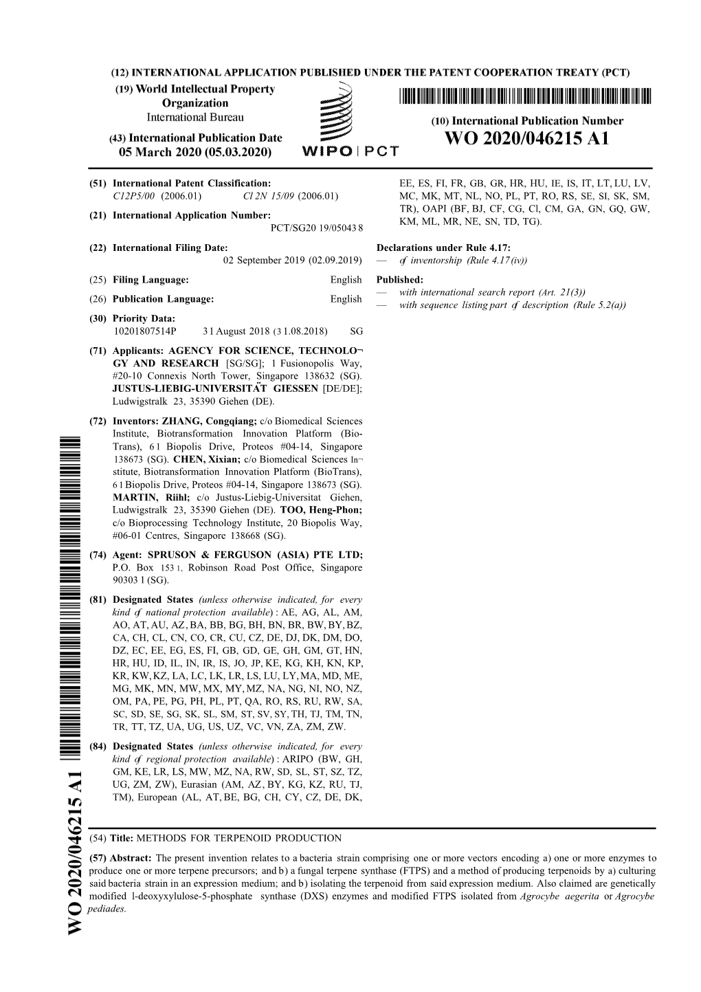 (51) International Patent Classification: EE, ES, FI, FR, GB, GR, HR, HU, IE