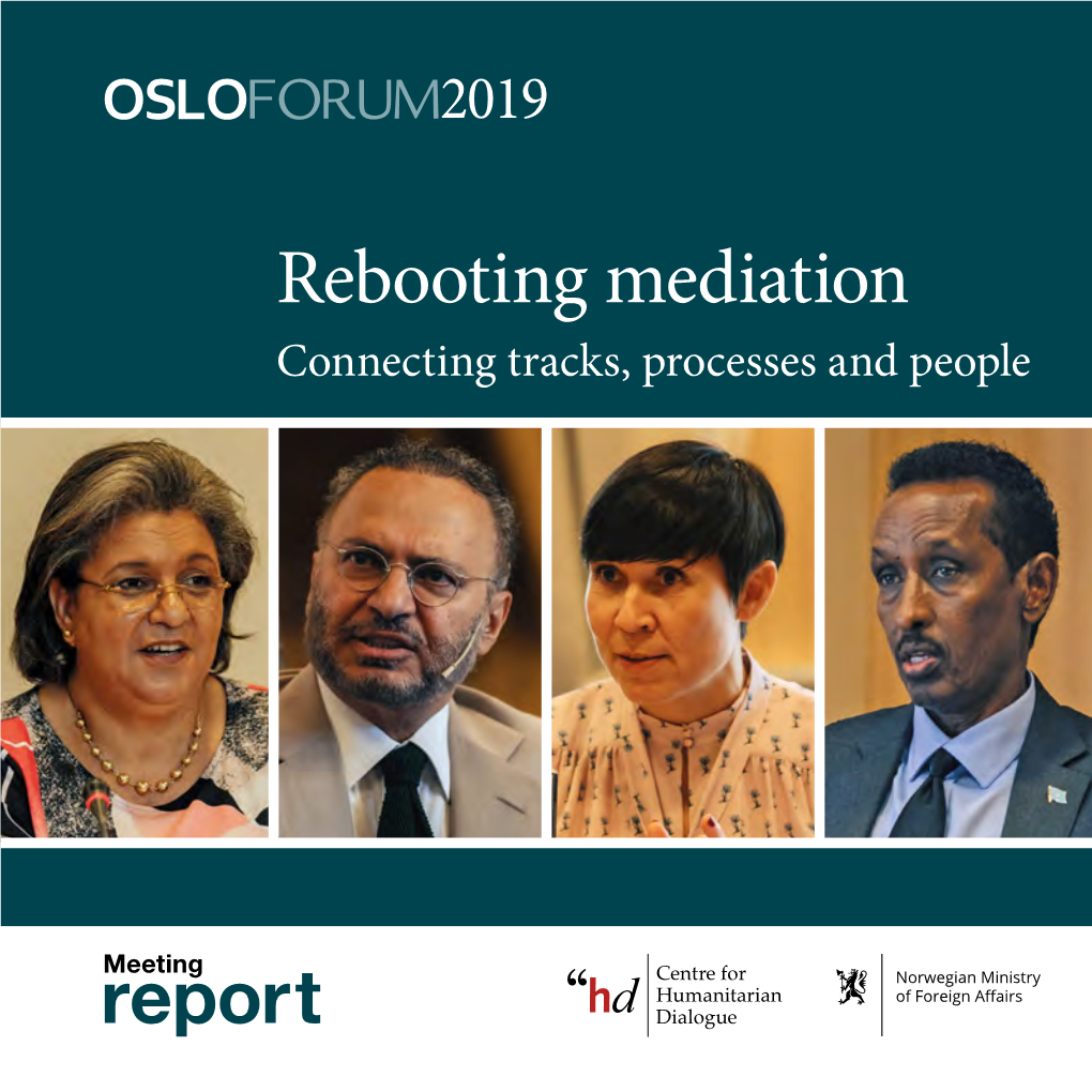Rebooting Mediation Connecting Tracks, Processes and People