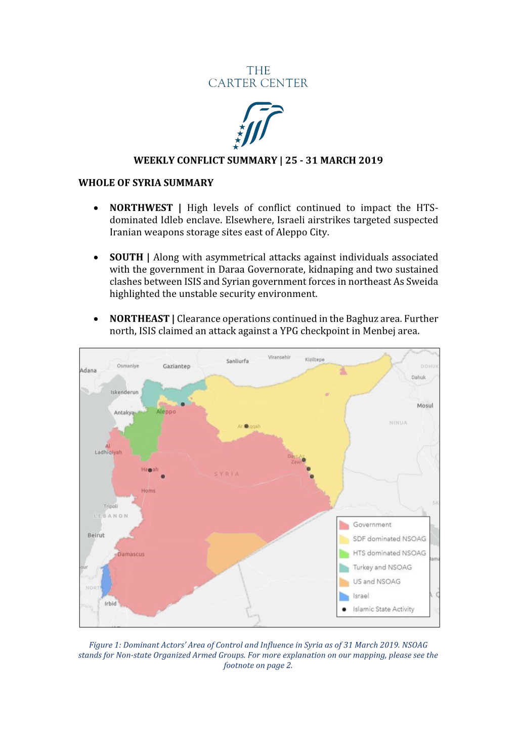 Weekly Conflict Summary | 25 - 31 March 2019