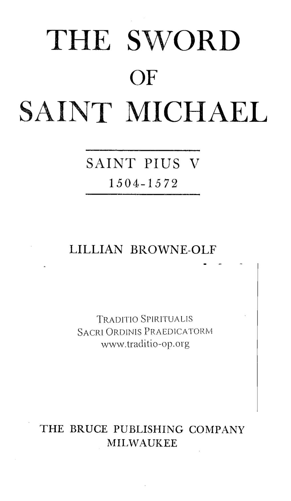 The Sword Saint Michael