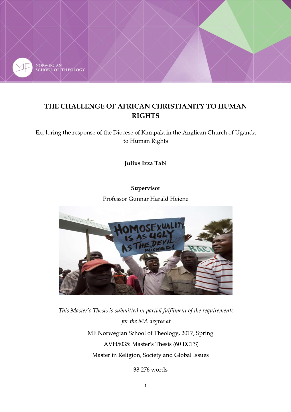 The Challenge of African Christianity to Human Rights