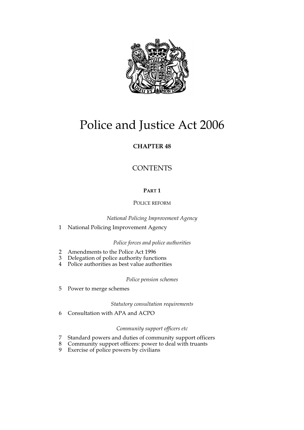 Police and Justice Act 2006