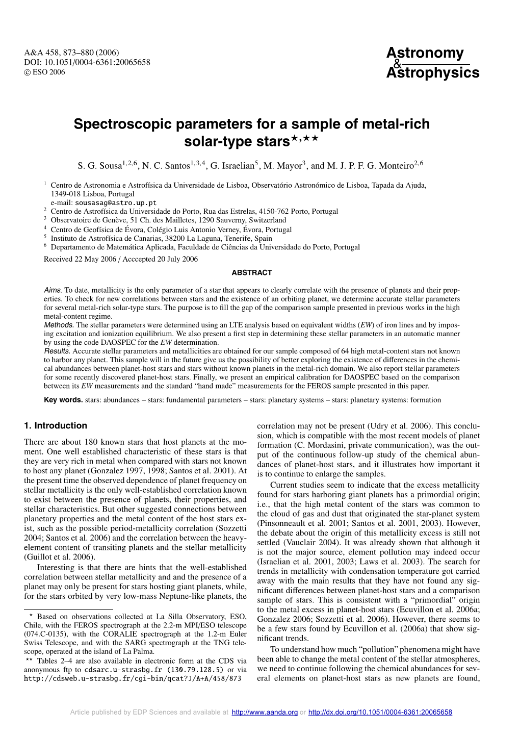 Spectroscopic Parameters for a Sample of Metal-Rich Solar-Type Stars�,