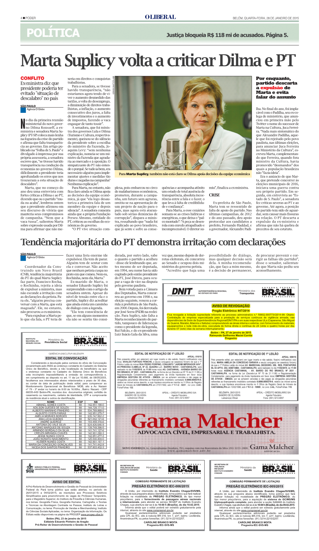 Marta Suplicy Volta a Criticar Dilma E PT