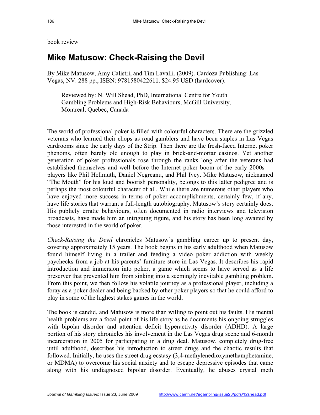 Mike Matusow: Check-Raising the Devil