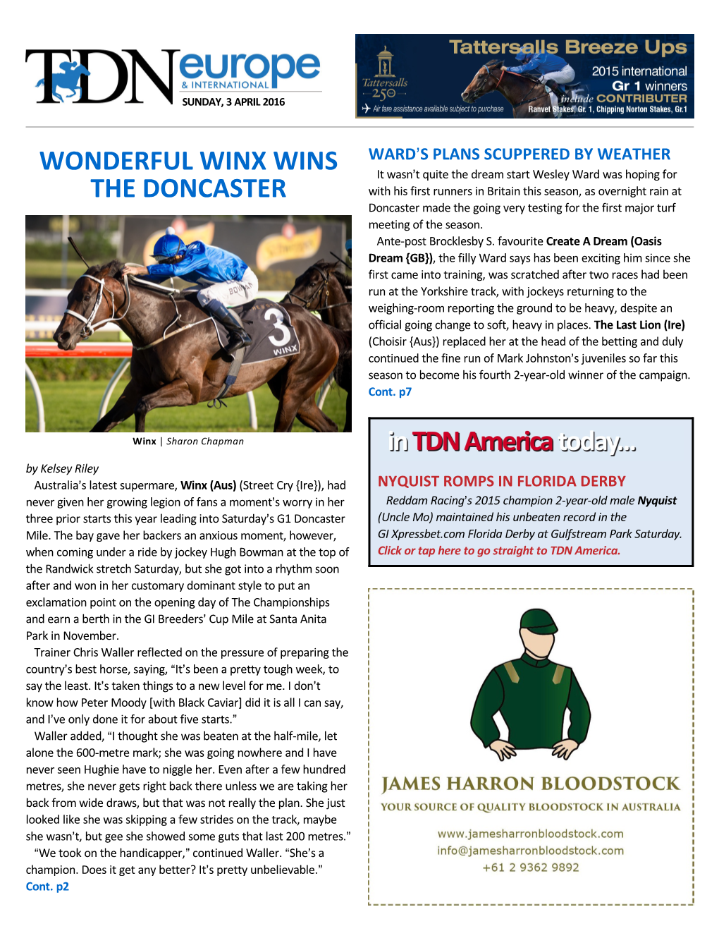 Wonderful Winx Wins the Doncaster Cont