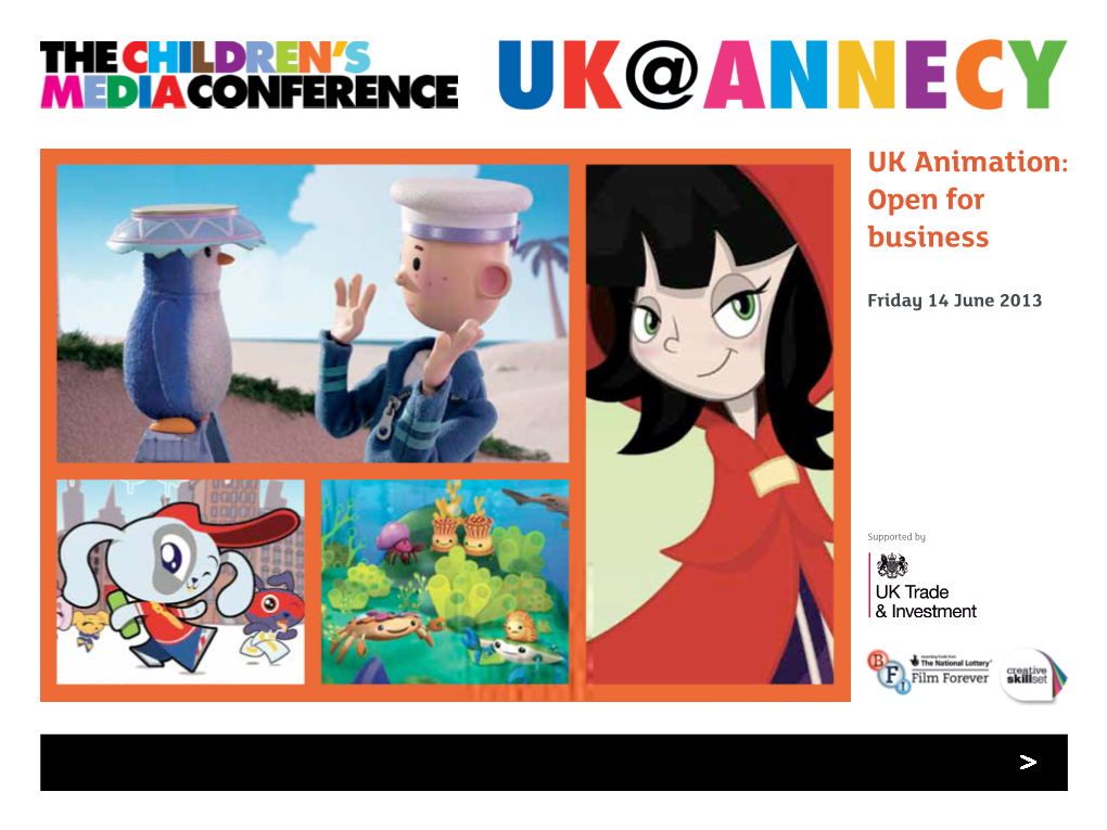 UK Animation: Open for Business