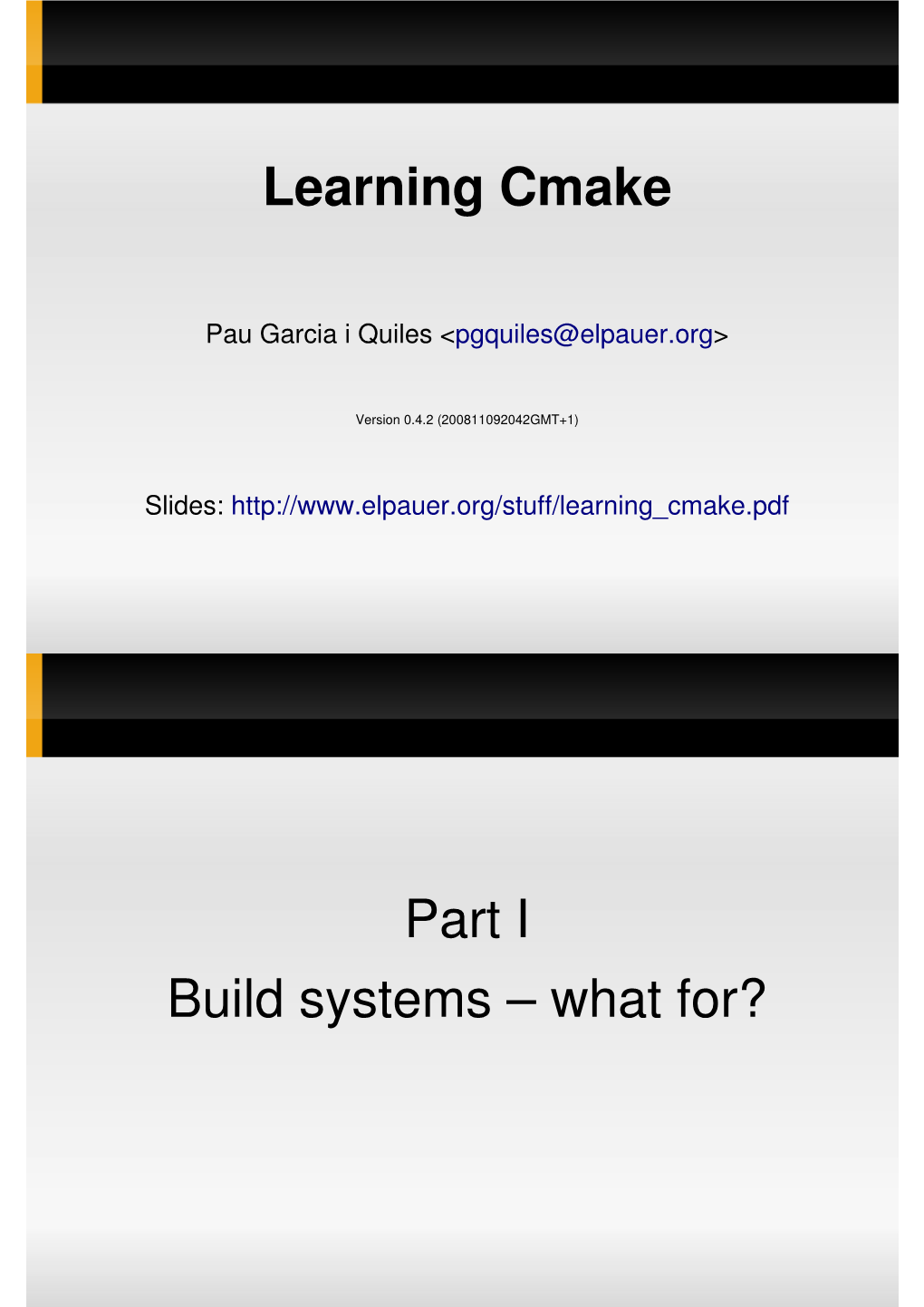 Learning Cmake