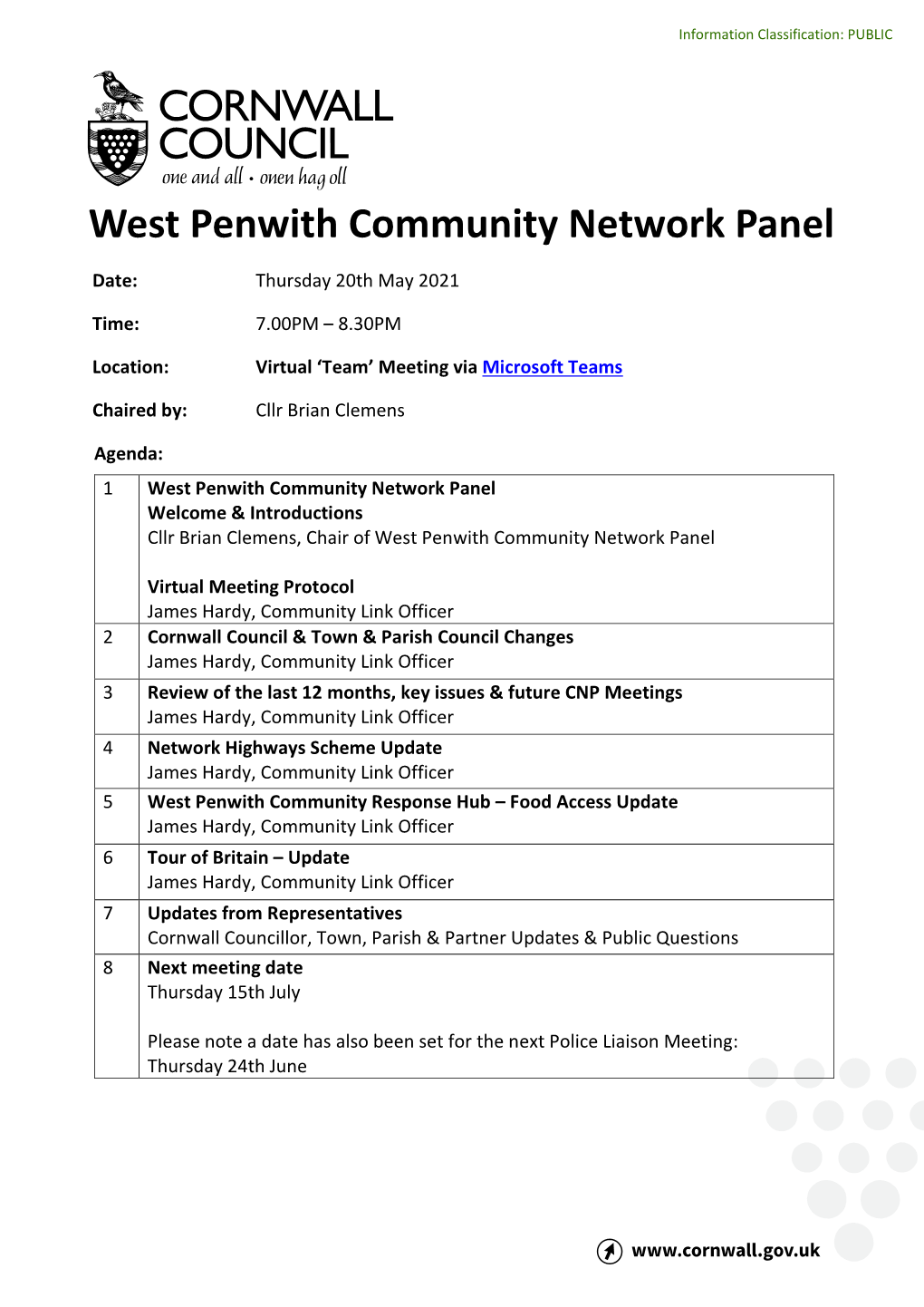 West Penwith Community Network Panel