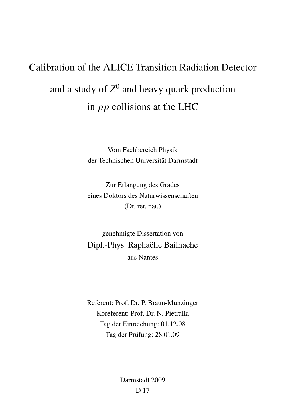 Calibration of the ALICE Transition Radiation Detector and a Study Of
