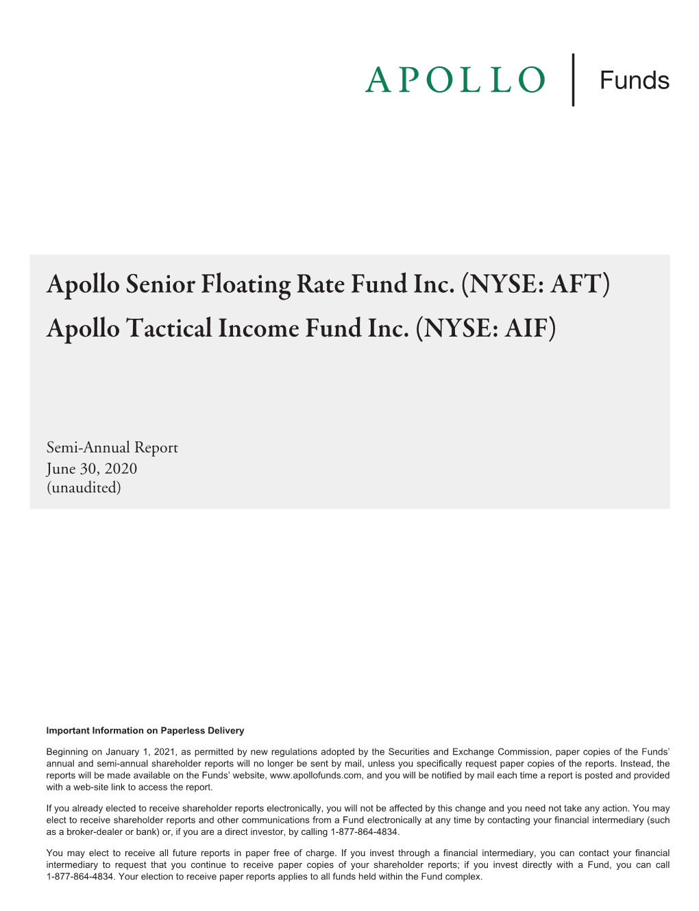 Apollo Tactical Income Fund Inc. (NYSE: AIF)