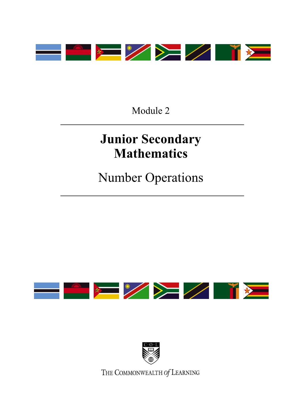 Junior Secondary Mathematics Number Operations Science, Technology and Mathematics Modules