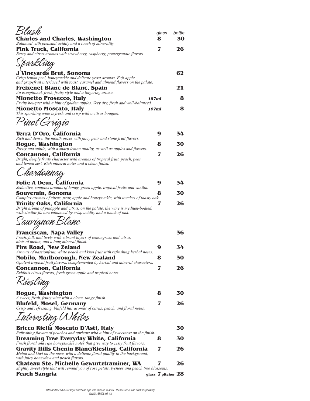 Download Drinks/Wine Menu