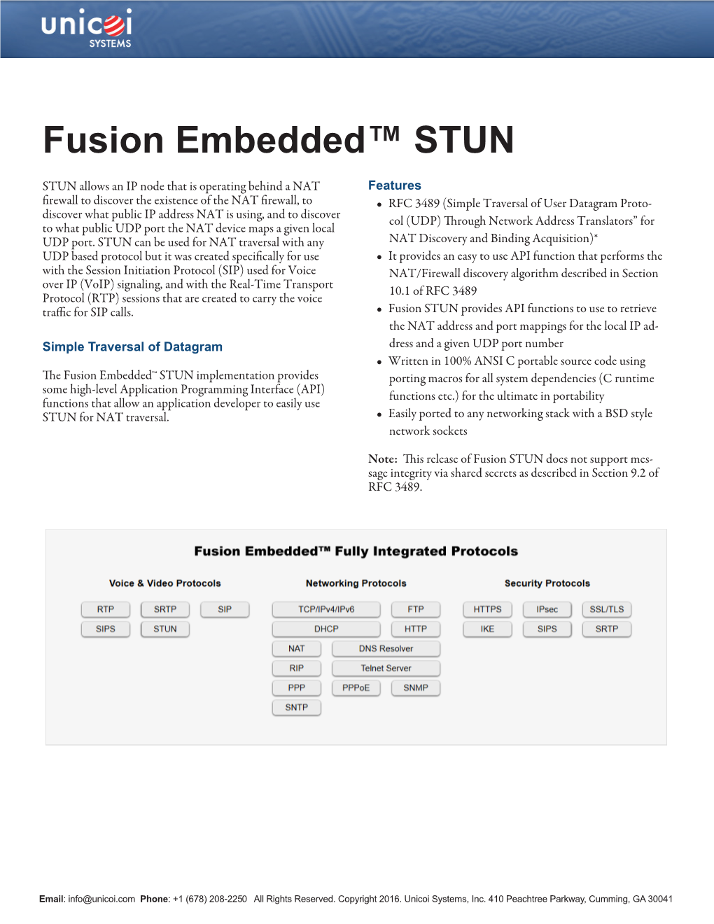 Fusion Embedded™ STUN