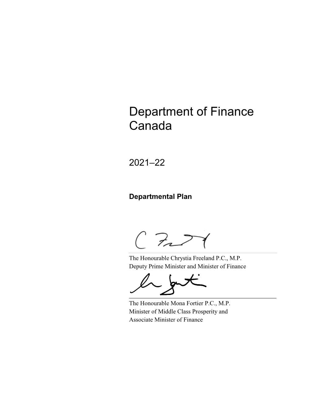 Department of Finance Canada