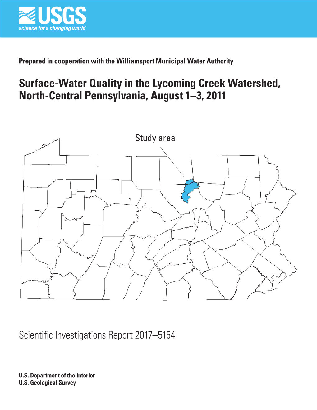 Surface-Water Quality in the Lycoming Creek Watershed, North-Central Pennsylvania, August 1–3, 2011