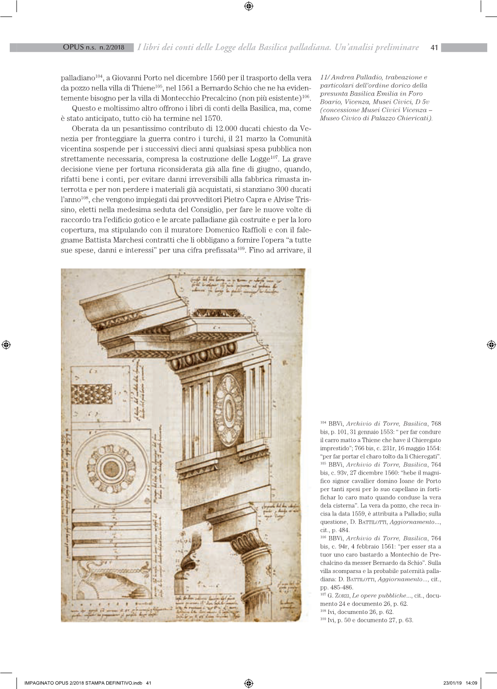 I Libri Dei Conti Delle Logge Della Basilica Palladiana. Un'analisi Preliminare