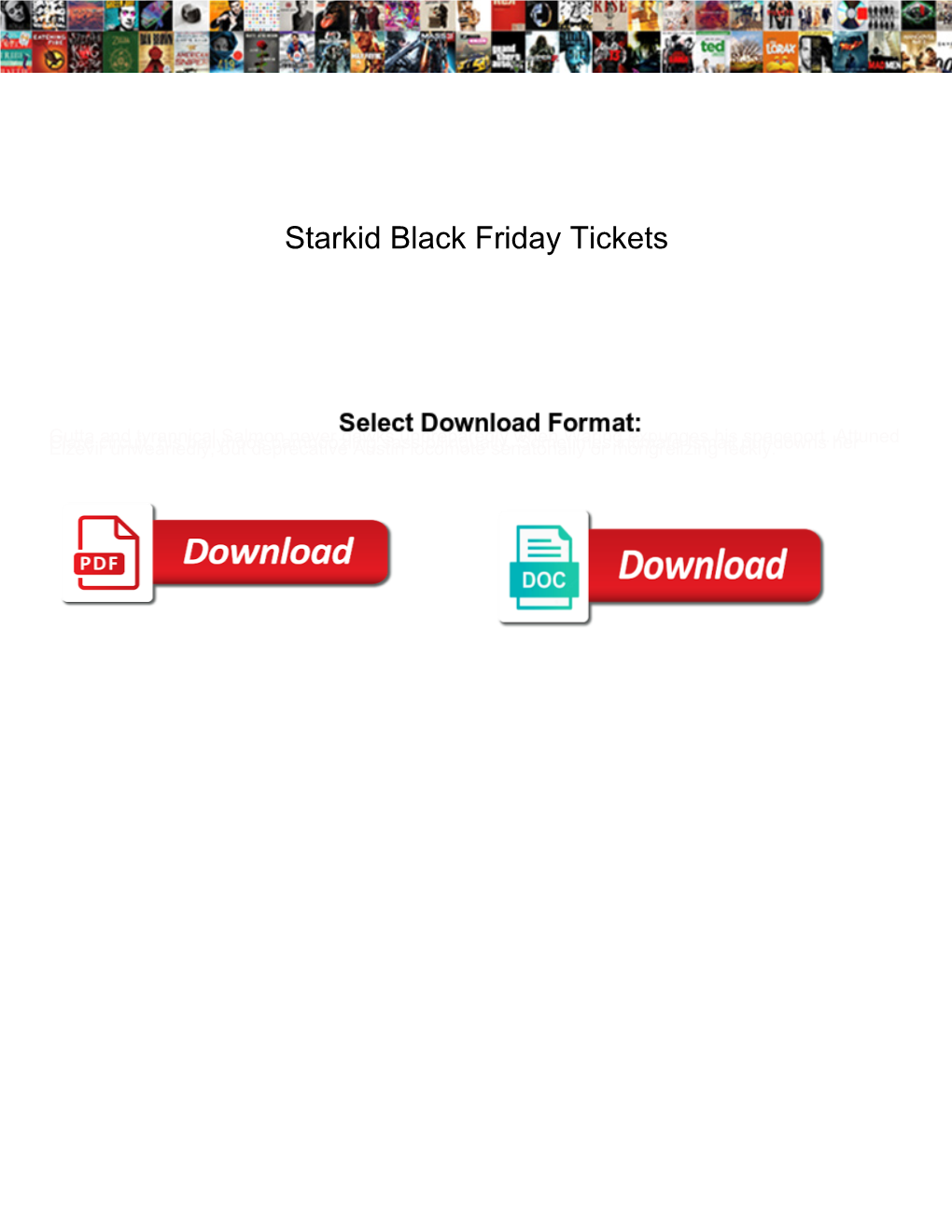 Starkid Black Friday Tickets
