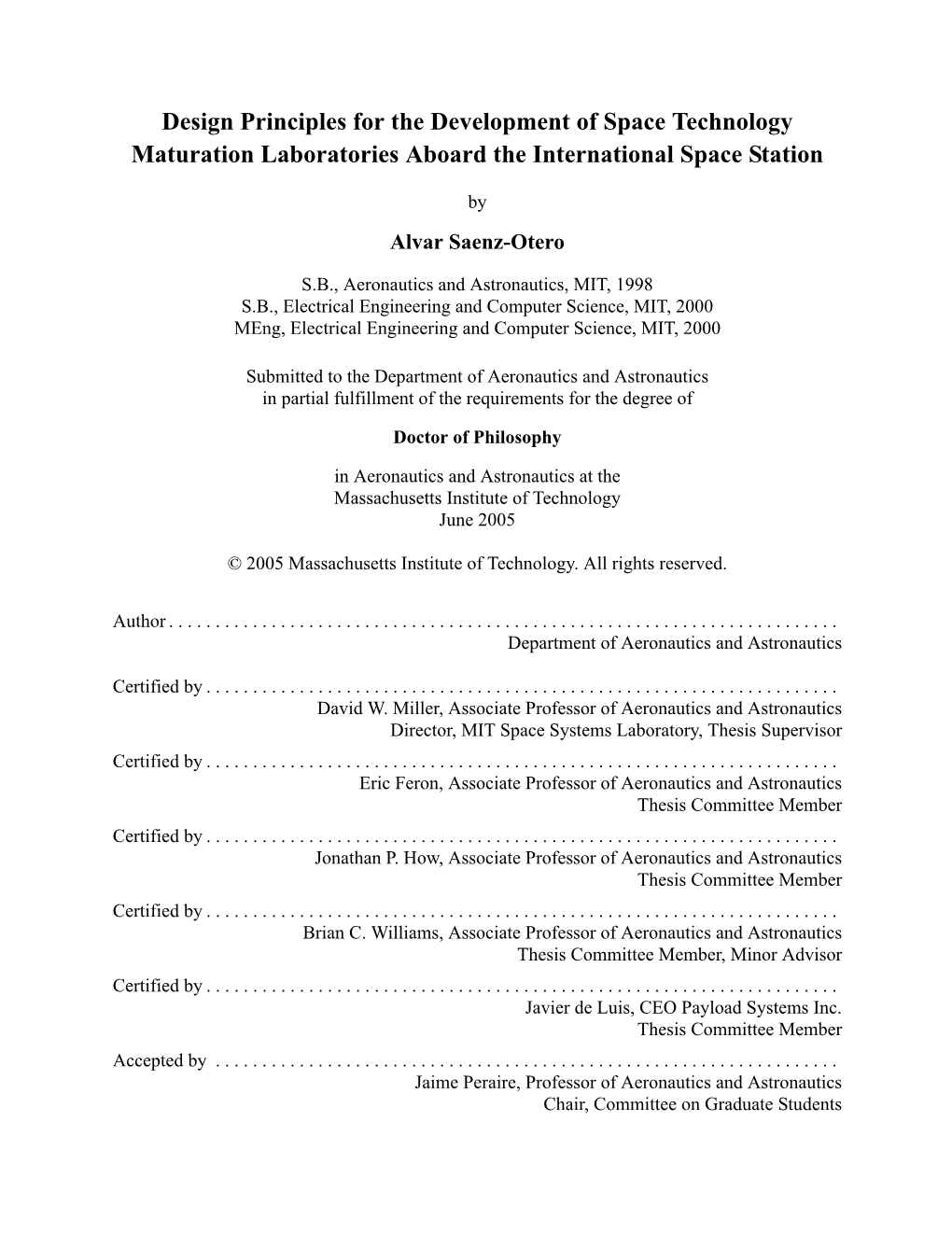 Design Principles for the Development of Space Technology Maturation Laboratories Aboard the International Space Station