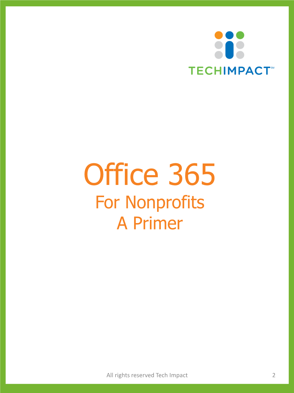 Office 365 for Nonprofits a Primer