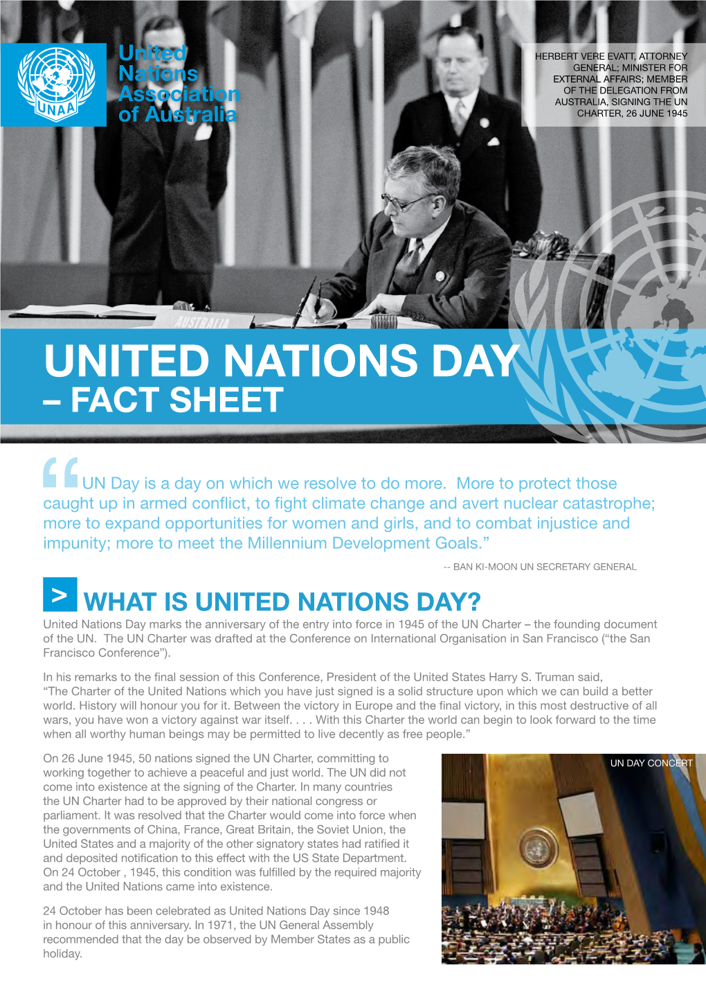 United Nations Day – FACT SHEET