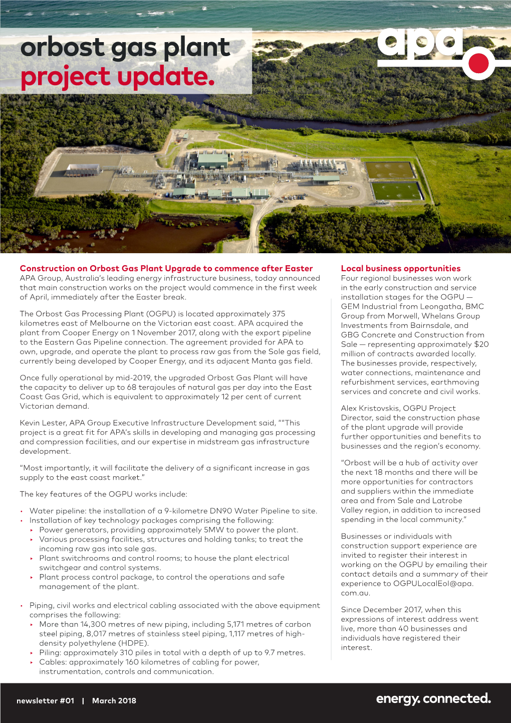 Orbost Gas Plant Upgrade Project Update 1