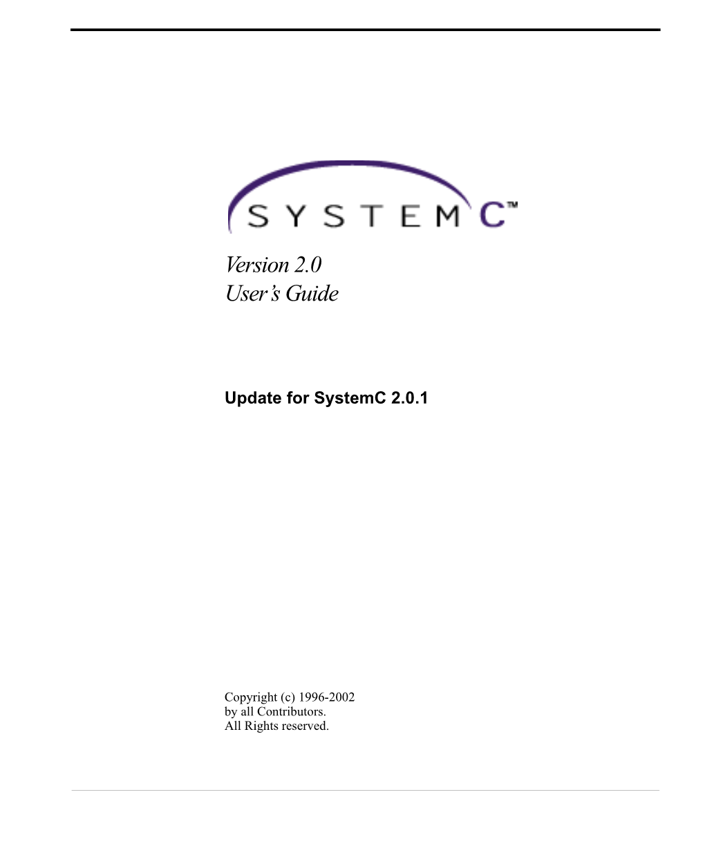 Systemc User Guide