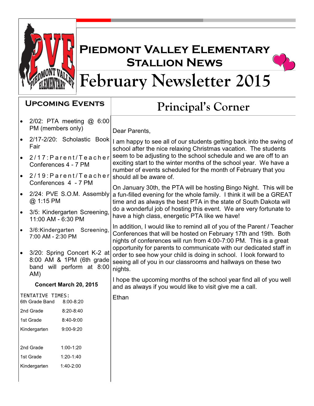 February Newsletter 2015