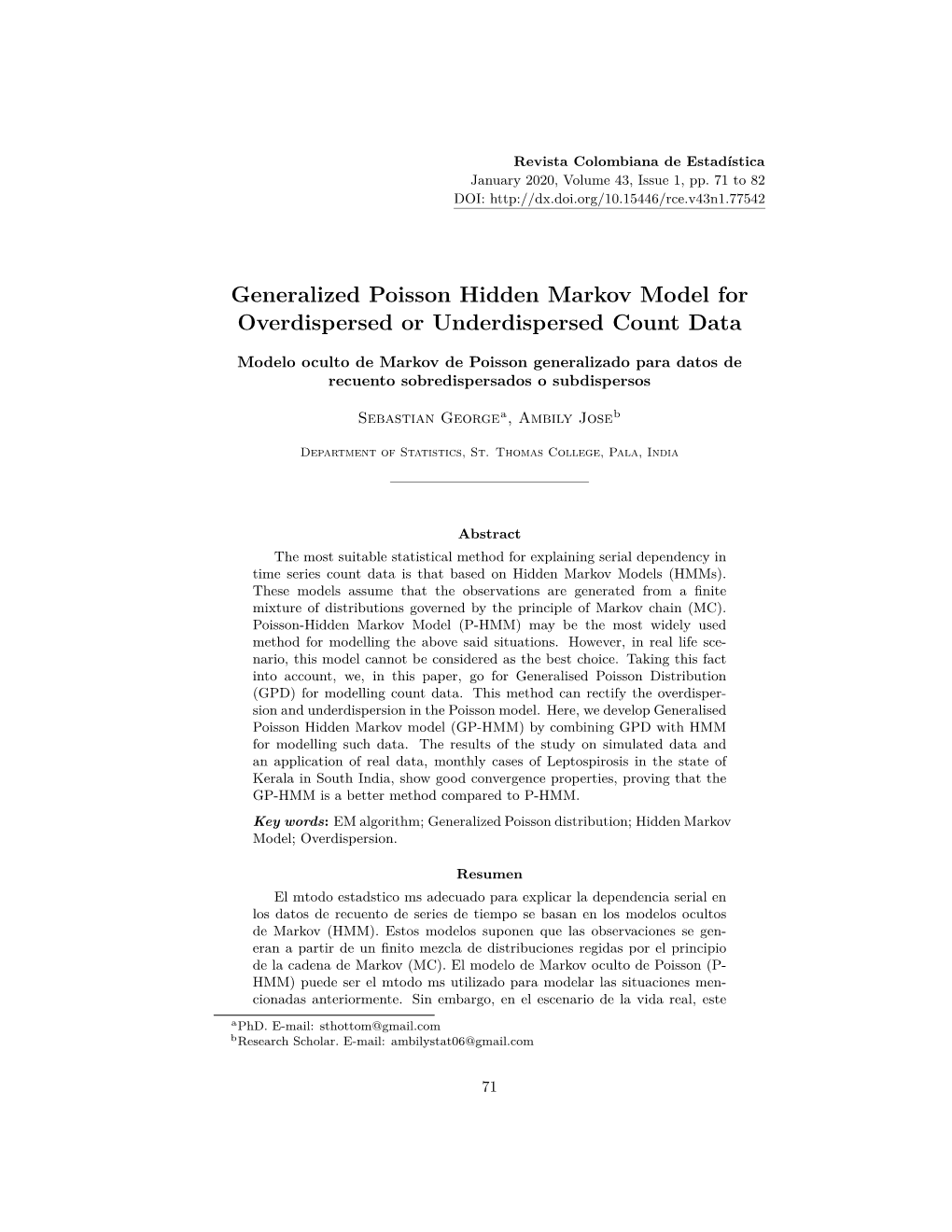 Generalized Poisson Hidden Markov Model for Overdispersed Or Underdispersed Count Data