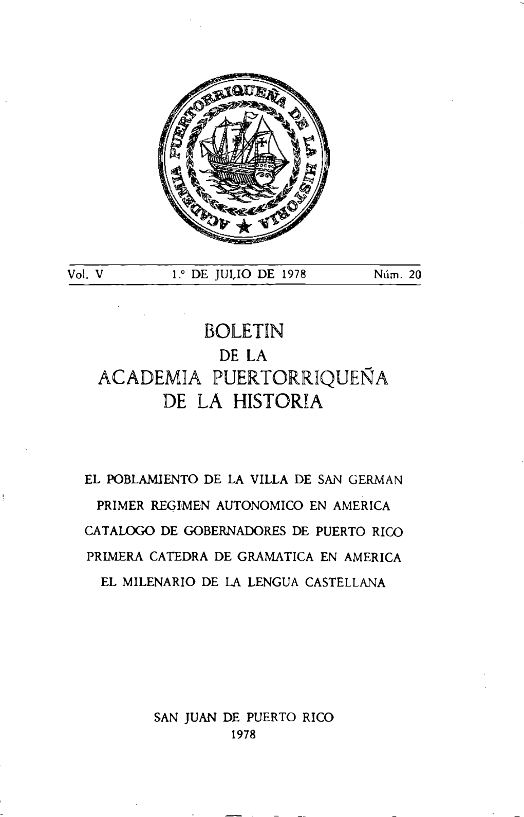 Boletin Academia Puertorriqueña De La