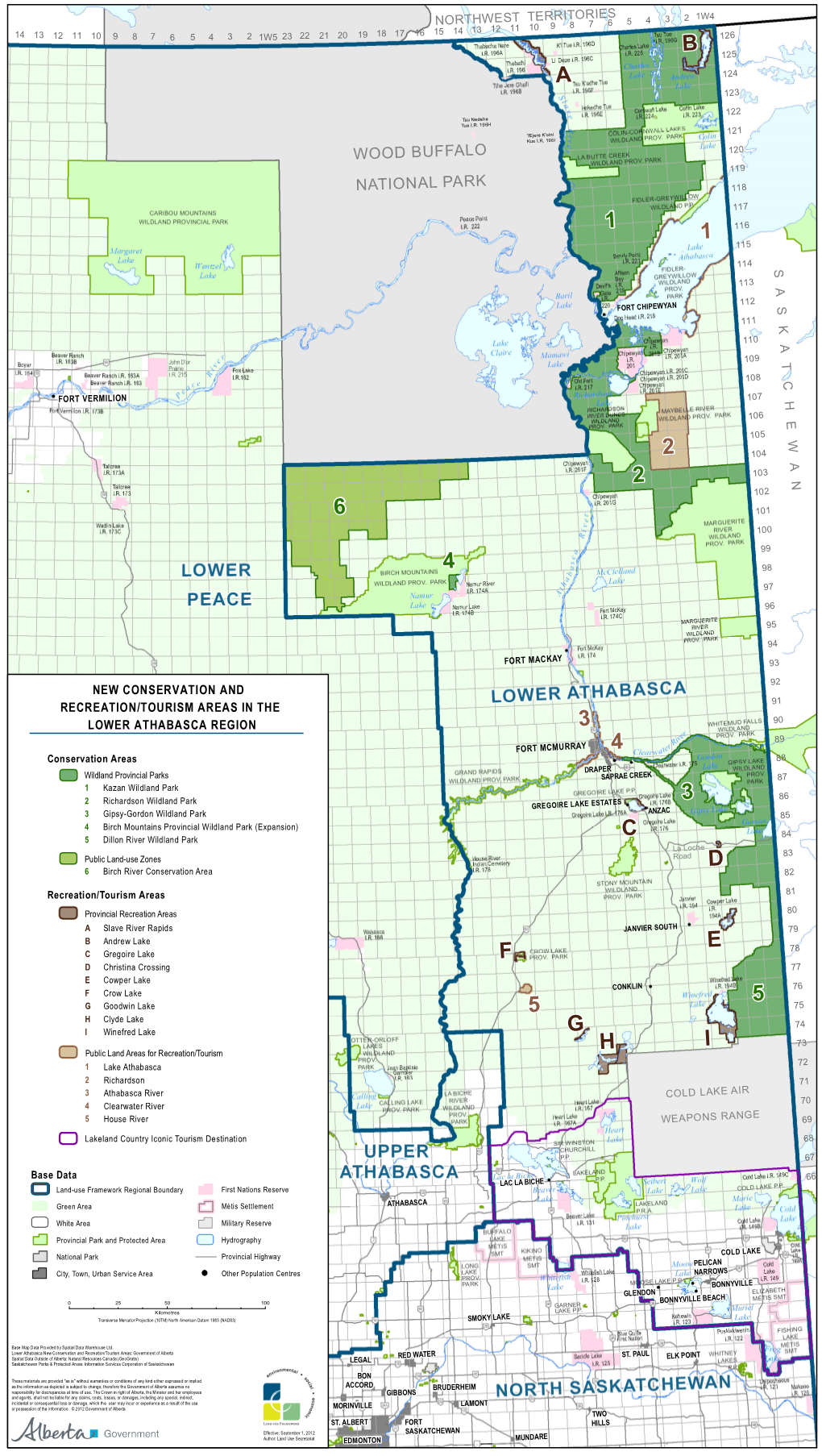 Lower Athabasca Regional Plan Digital Map (Schedule G)