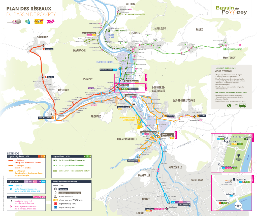 Plan Des Réseaux Du Bassin De Pompey