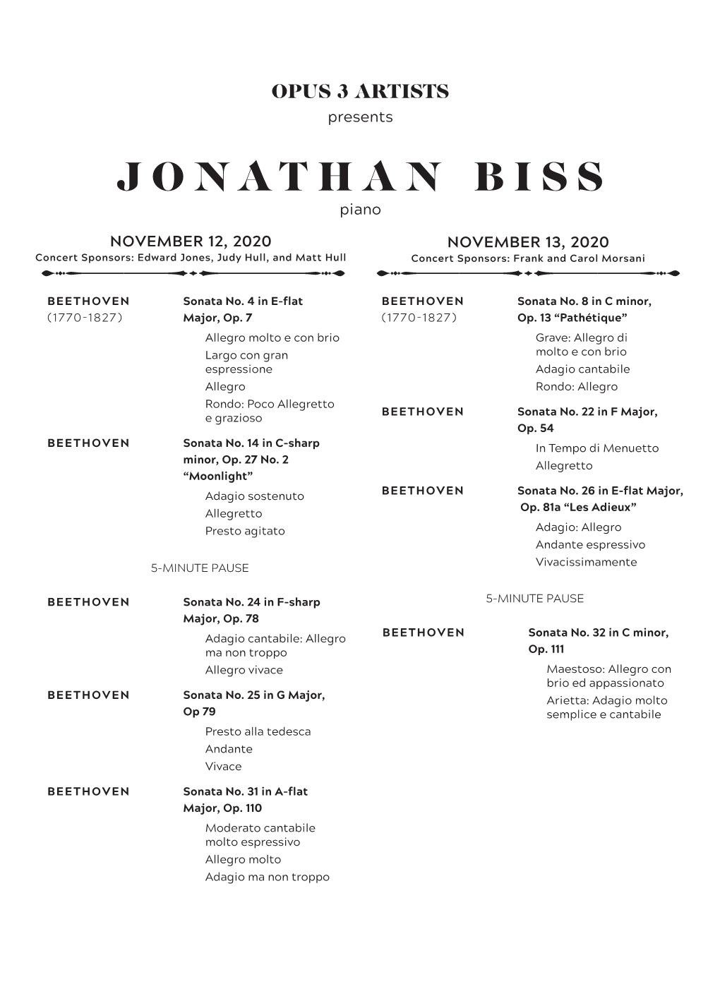 JONATHAN BISS Piano