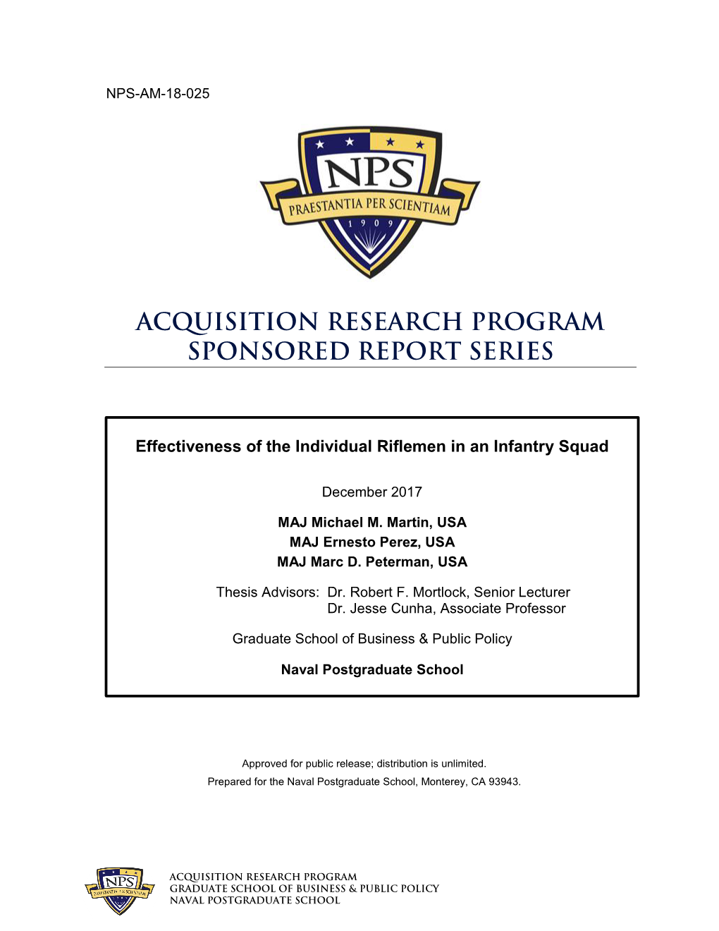 Effectiveness of the Individual Riflemen in an Infantry Squad