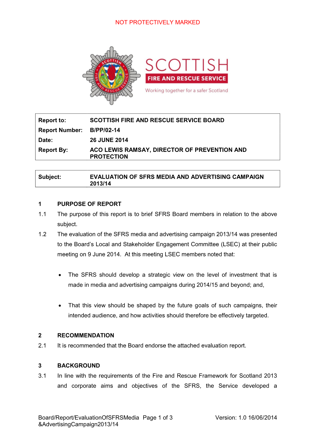 Evaluation of the SFRS Media And