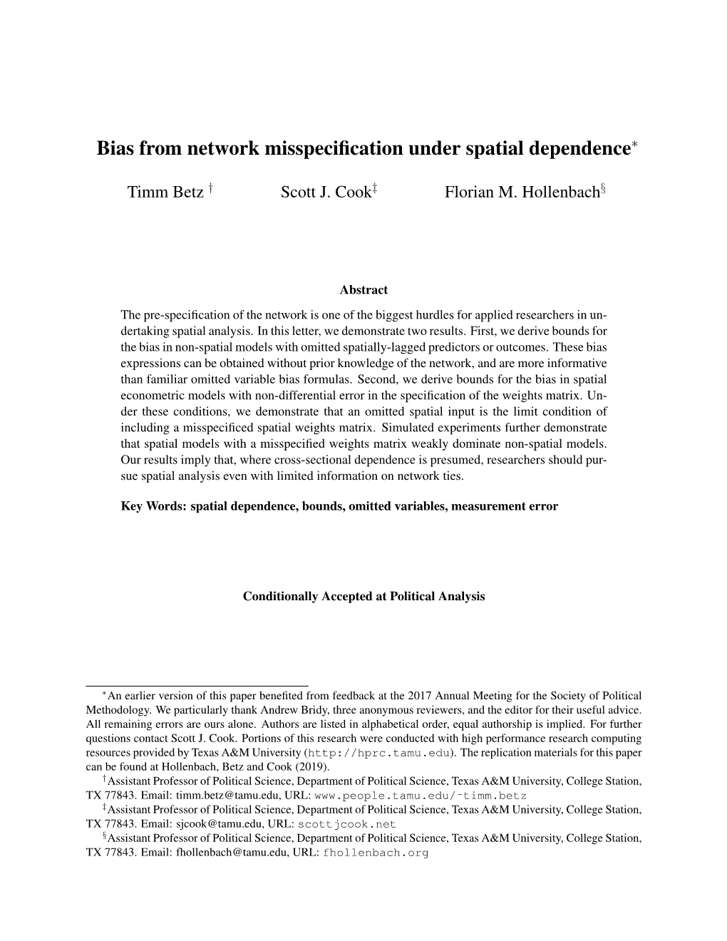 Bias from Network Misspecification Under Spatial Dependence