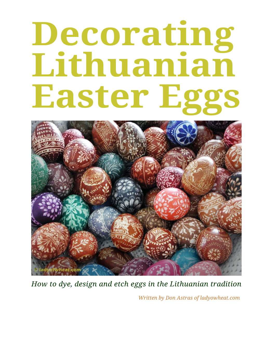 Decorating Lithuanian Easter Eggs