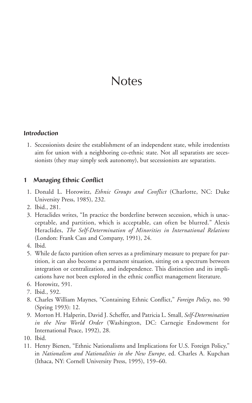 Introduction 1. Secessionists Desire the Establishment of an Independent State, While Irredentists Aim for Union with a Neighboring Co-Ethnic State