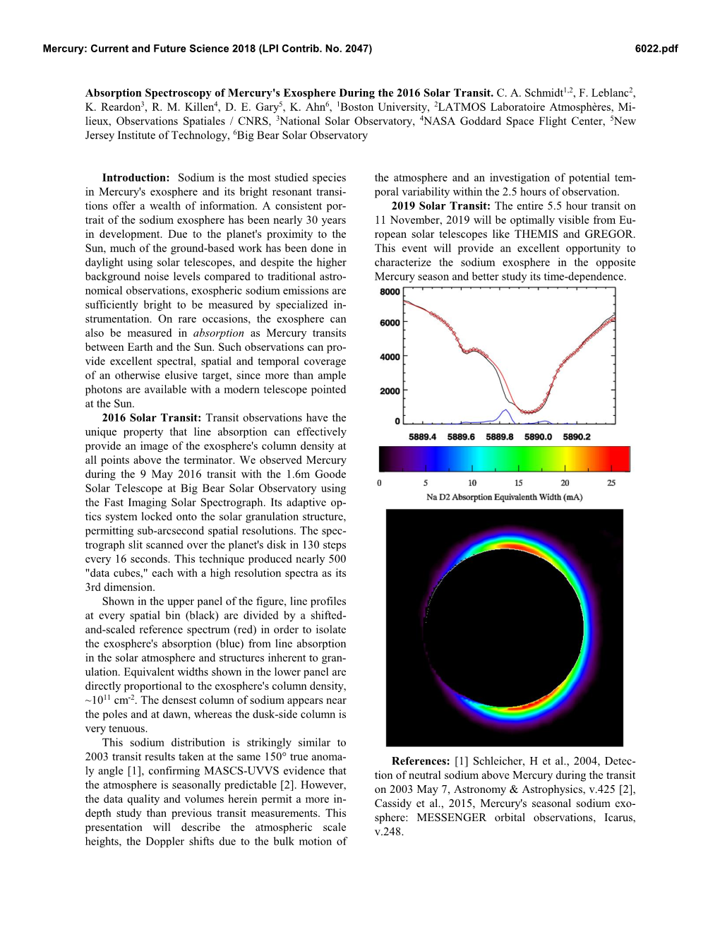 Absorption Spectroscopy of Mercury's Exosphere During the 2016 Solar Transit