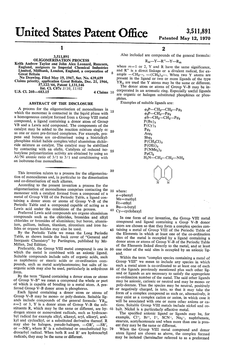 Nited 'States Patent Of?Ce