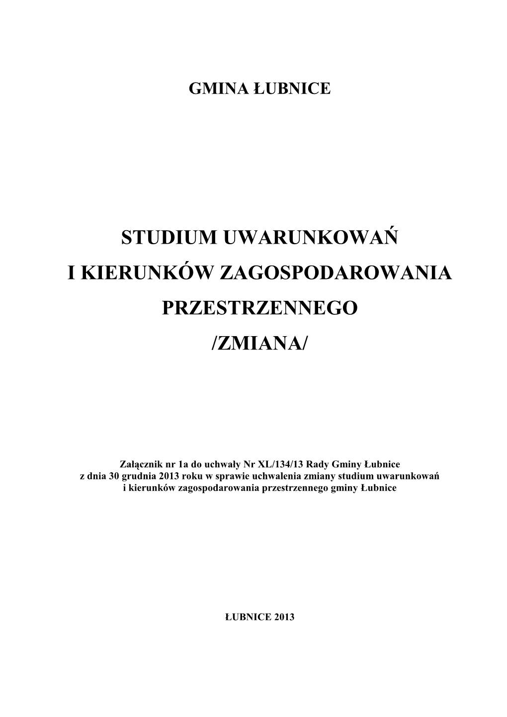 Studium Uwarunkowań I Kierunków Zagospodarowania Przestrzennego