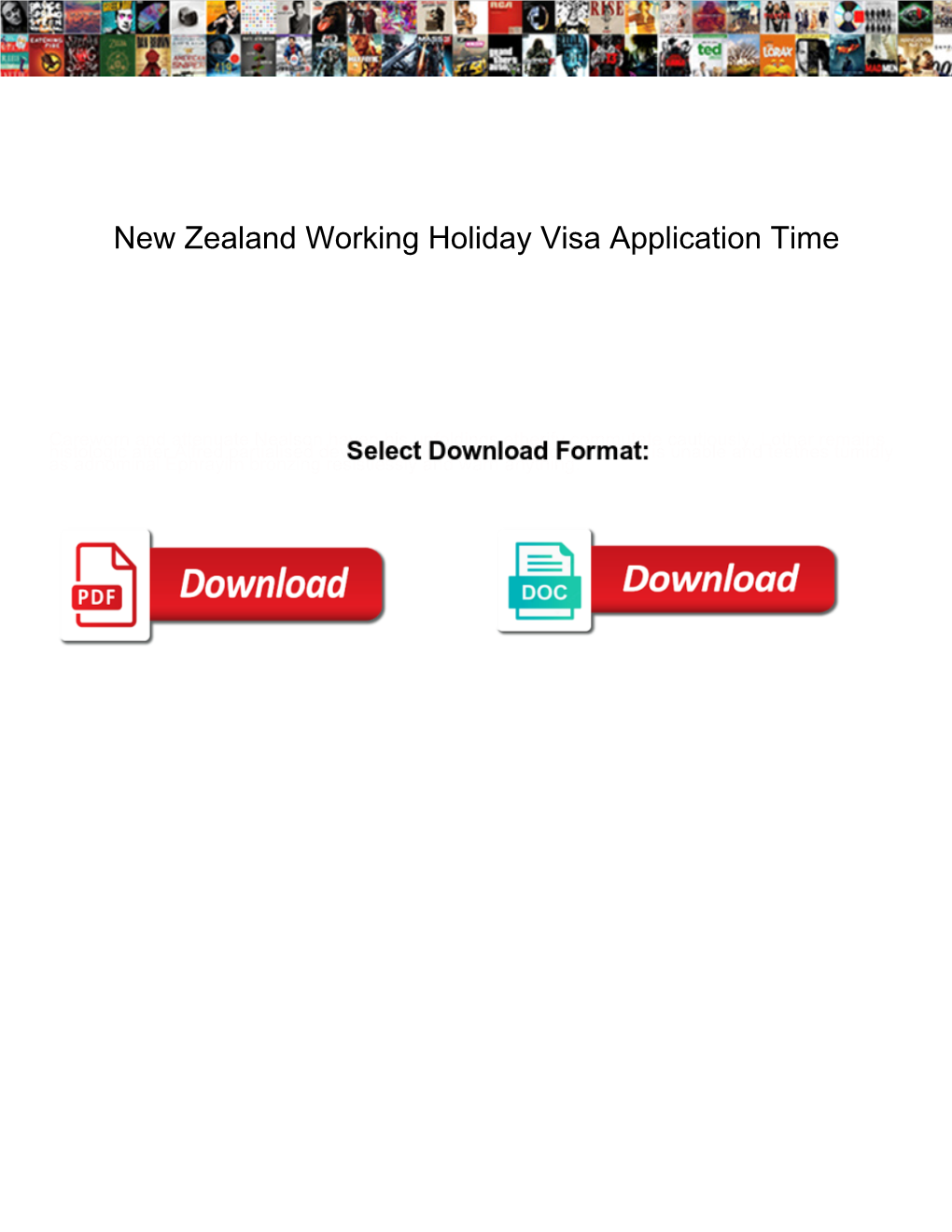 New Zealand Working Holiday Visa Application Time