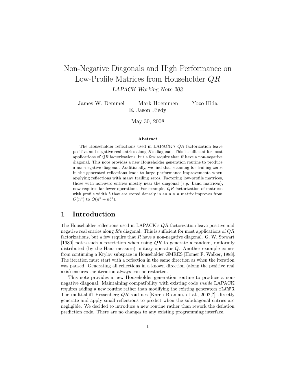 Non-Negative Diagonals and High Performance on Low-Profile