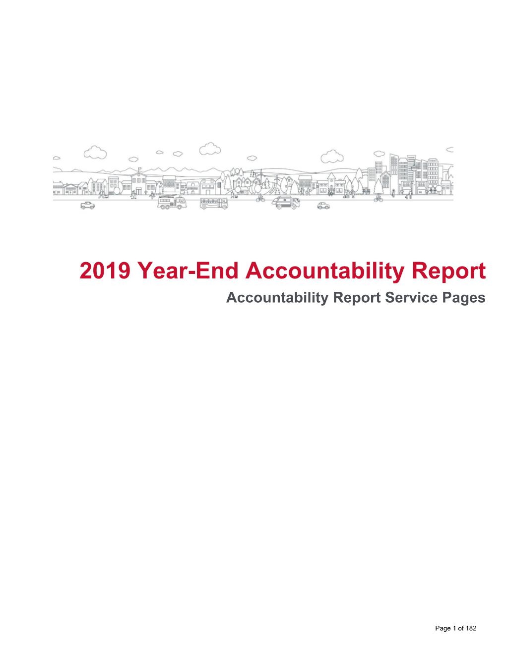 2019 Year-End Accountability Report Accountability Report Service Pages