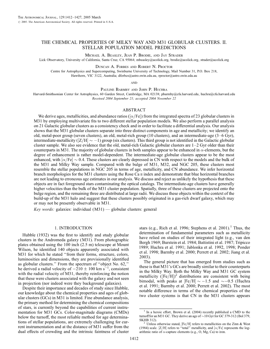 The Chemical Properties of Milky Way and M31 Globular Clusters