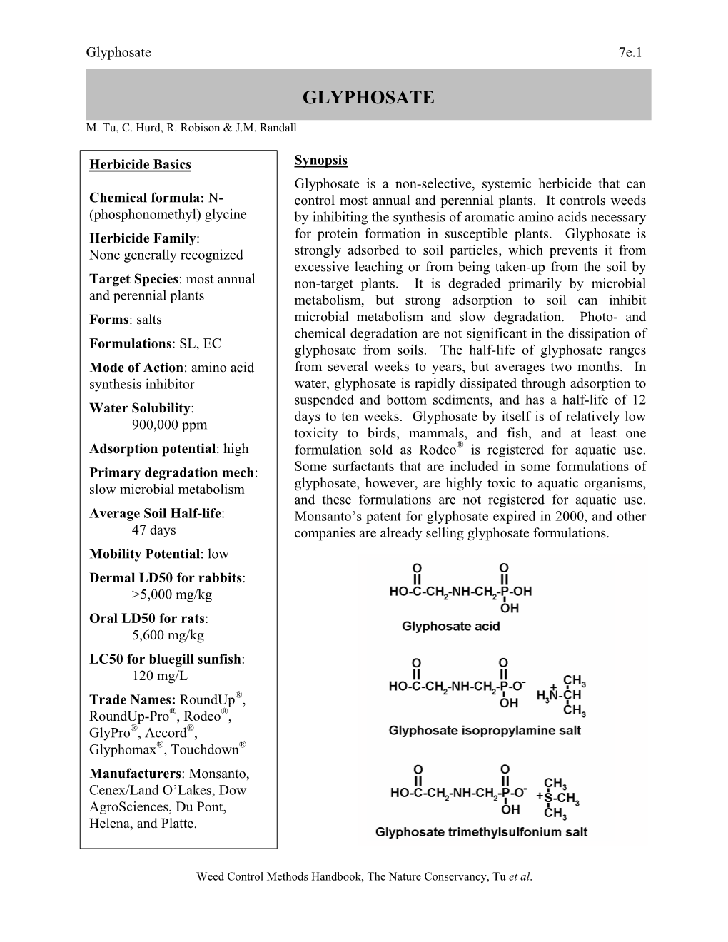 Glyphosate 7E.1