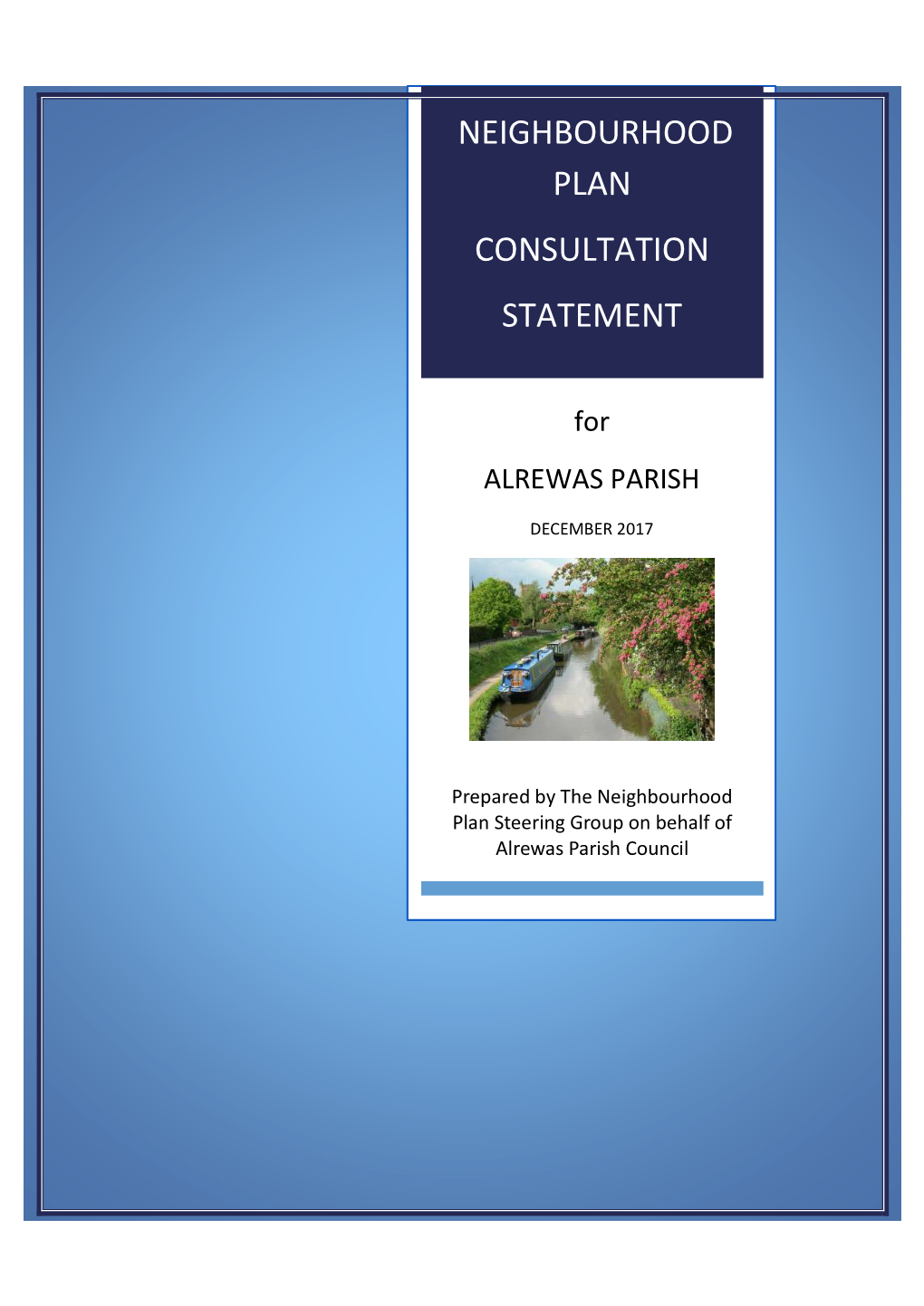 Alrewas Neighbourhood Plan Consultation Statement