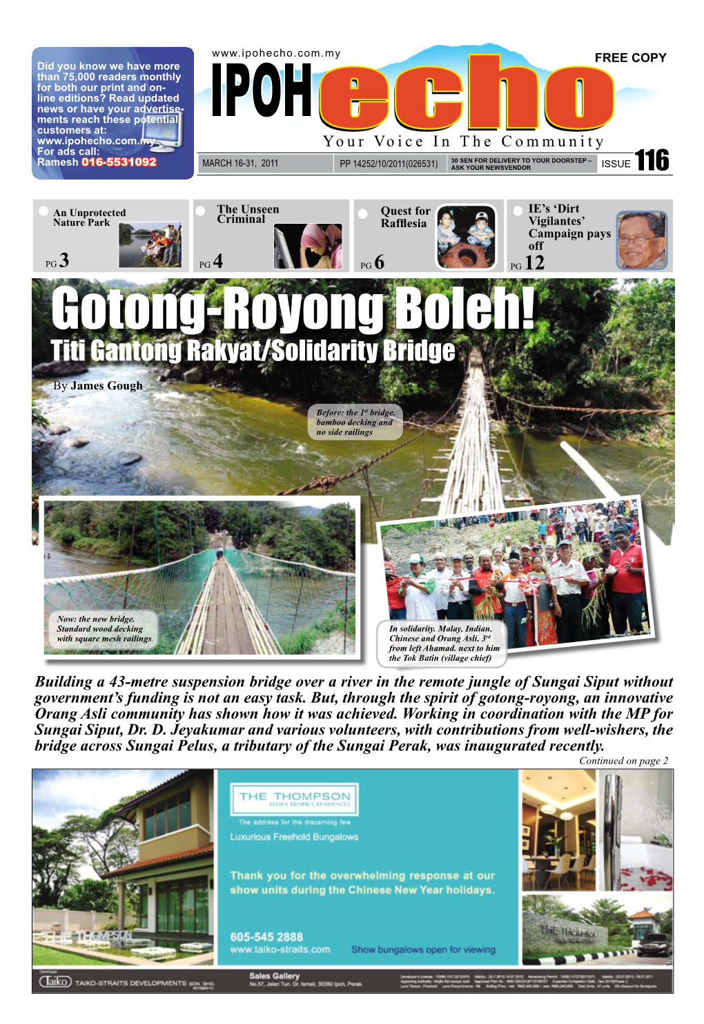 Gotong-Royong Boleh! Titi Gantong Rakyat/Solidarity Bridge by James Gough