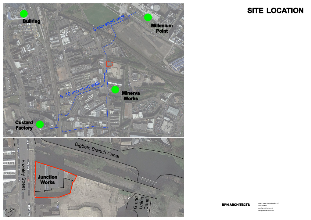 SITE LOCATION Bullring Walk Short Millenium 5 Min Point