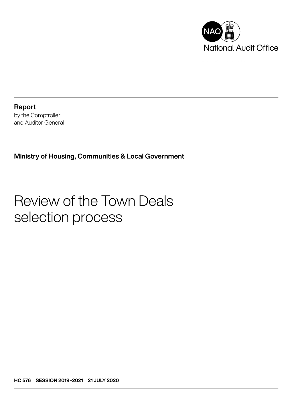 Review of the Towns Deals Selection Process